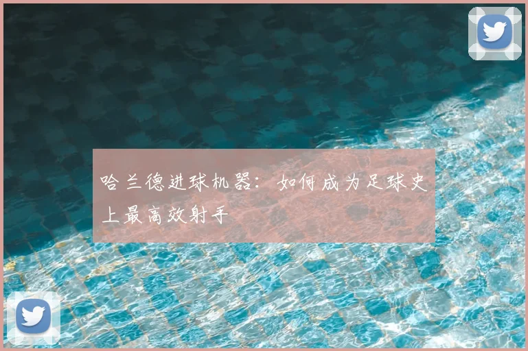 哈兰德进球机器：如何成为足球史上最高效射手