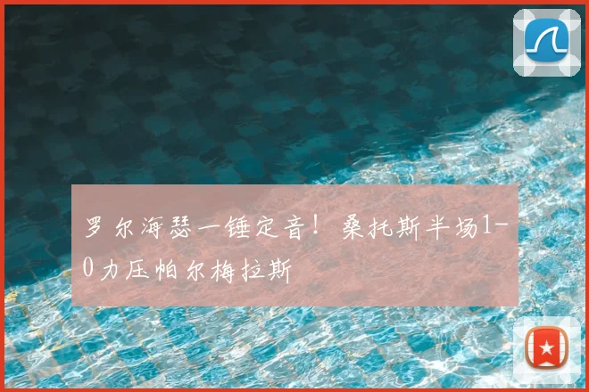 罗尔海瑟一锤定音！桑托斯半场1-0力压帕尔梅拉斯