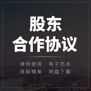 创始人合伙股东入股合作协议方案框架手续方案合同协议书模板范本