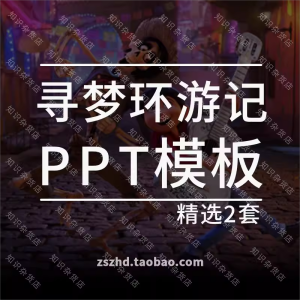 寻梦环游记主题动画电影介绍宣传推广剧情介绍动态PPT模板