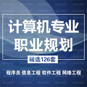 大学生计算机专业电子信息软件网络工程师专业职业生涯规划