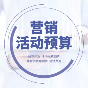 营销促销活动预算经费表格模板商场公司产品发布会活动策划预算