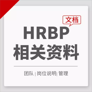 企业公司人力资源管理HRBP三大支柱原则管理框架人才培养岗位说明