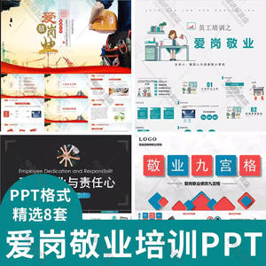 忠诚度尽职尽责爱岗敬业公司培训PPT模板