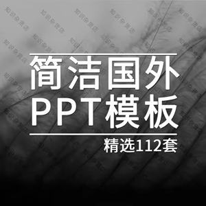 清新简洁国外高端PPT模板扁平化欧美风图表企业活动策划设计素材