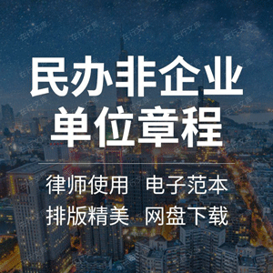 民办非企业单位个体工商户章程合伙合作贷款用范本模板