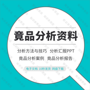 竞品分析模板产品报告企业市场营销调研管理各大行业报告范文