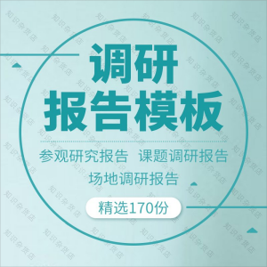 调研报告模板市场调查报告社会工作调查分析报告日志文档