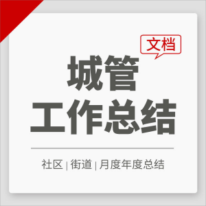 社区街道城管安全个人年度年终月度工作计划总结汇报word范文模板