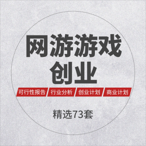 网络游戏手游网页游戏设计策划方案开发运营管理商业创业计划书