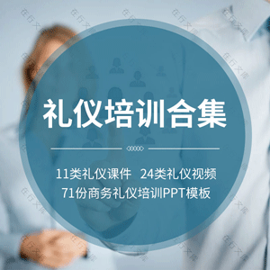 职场社交商务礼仪培训视频PPT课件教程全集服饰接待宴会庆典交际